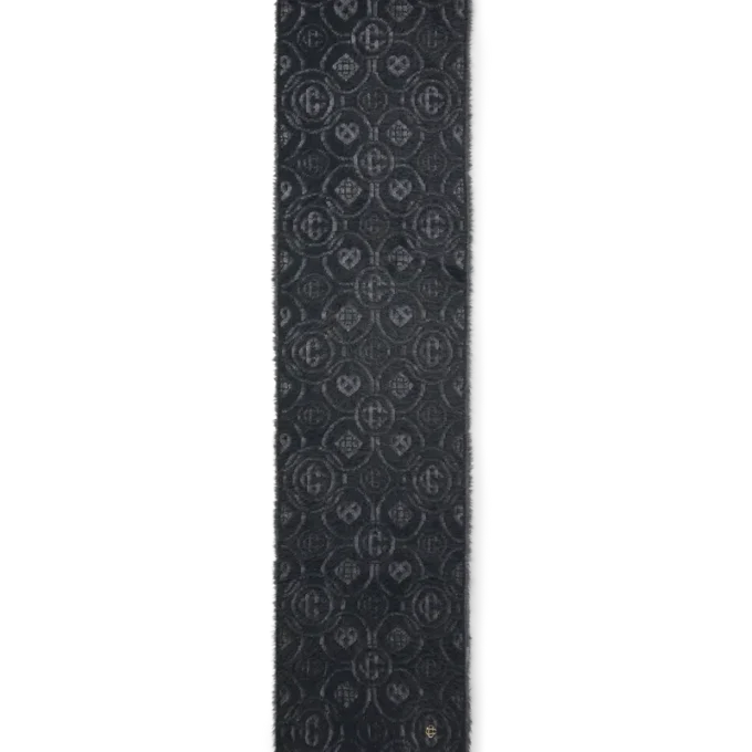 Fluffy Monogram Mohair-tørklæde