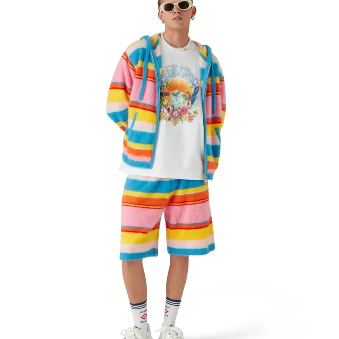 Fluffy Stripe Oversized Shorts Fluffy Stripe Oversized Shorts