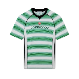 Fodbold-T-shirt med paneler i gradientstriber