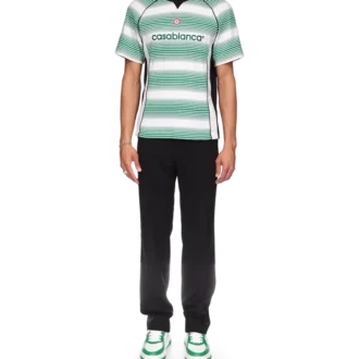 Fodbold-T-shirt med paneler i gradientstriber