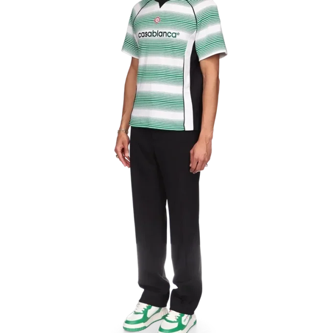 Fodbold-T-shirt med paneler i gradientstriber