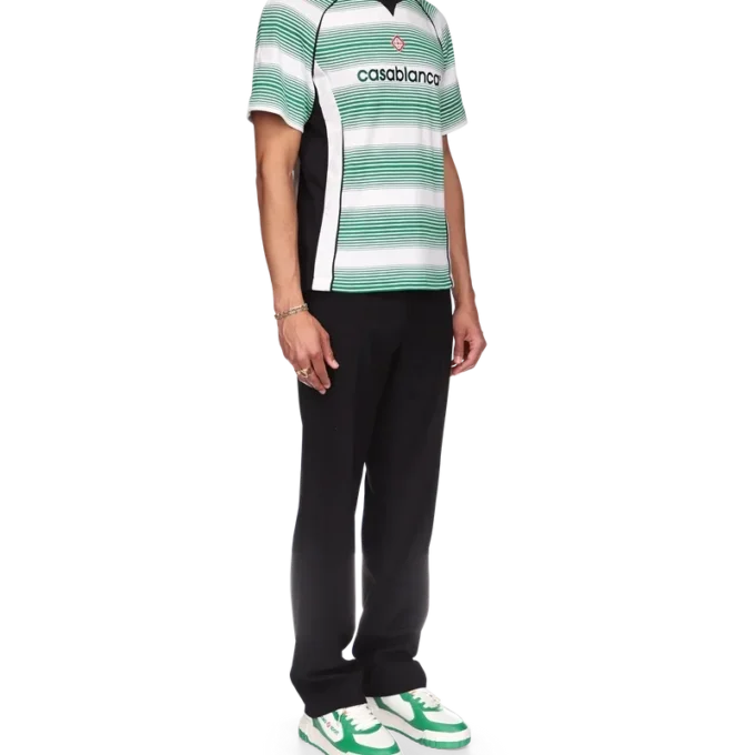 Fodbold-T-shirt med paneler i gradientstriber