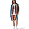 Frotté-shorts med gradientstriber