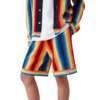 Frotté-shorts med gradientstriber