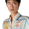 Fuji Dream kortærmet, kort silke-Shorts-skjorte