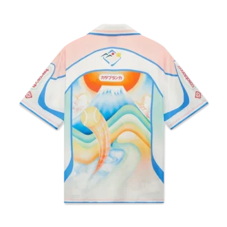 Fuji Dream kortærmet silke-skjorte med shorts