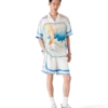 Fuji Dream kortærmet silke-skjorte med shorts