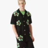 Glitch Orchid broderet kortærmet hæklet skjorte