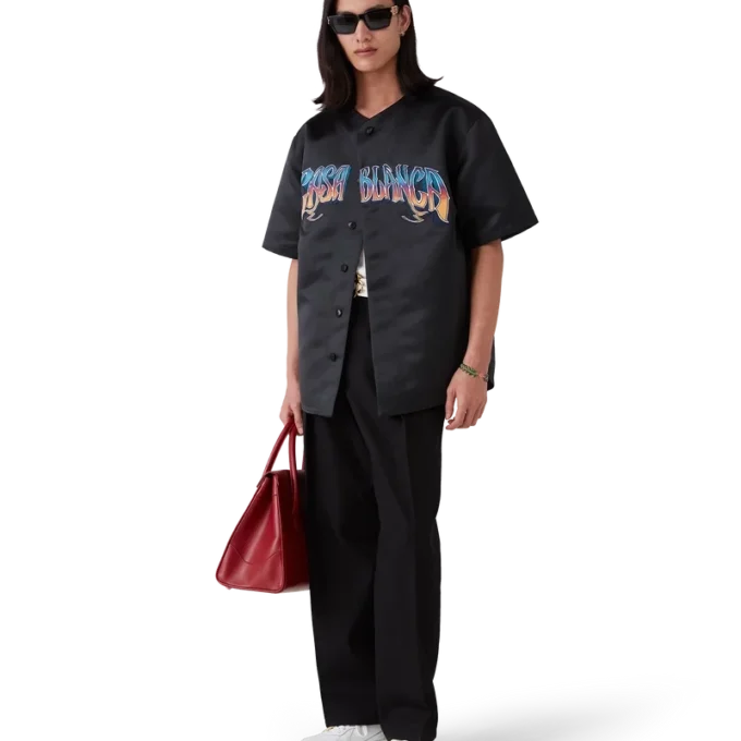 Gothic kortærmet baseball-shirt Gothic kortærmet baseball-shirt