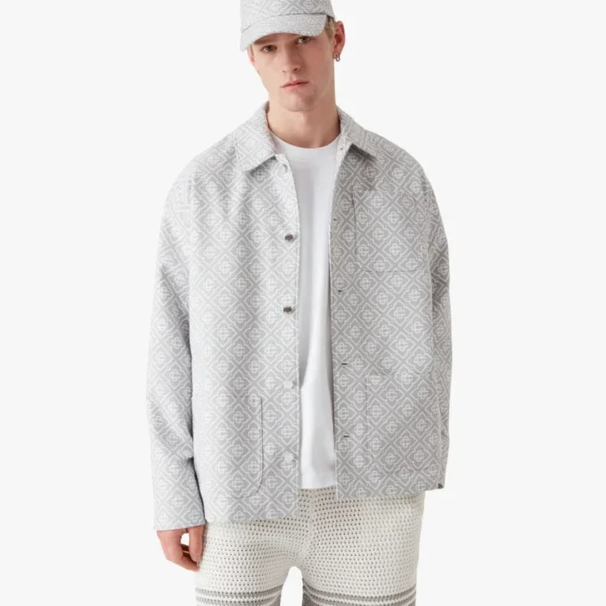 Grå Monogram Workwear-jakke Grå Monogram Workwear-jakke