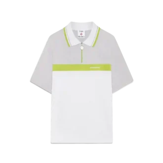 Grå polo-skjorte med korte ærmer