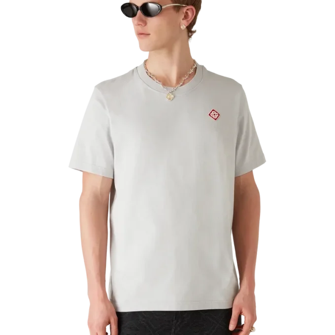 Grå T-shirt med diamantlogo og korte shorts Grå T-shirt med diamantlogo og korte shorts