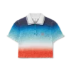 Gradient Cropped Polo Shirt Gradient Cropped Polo Shirt