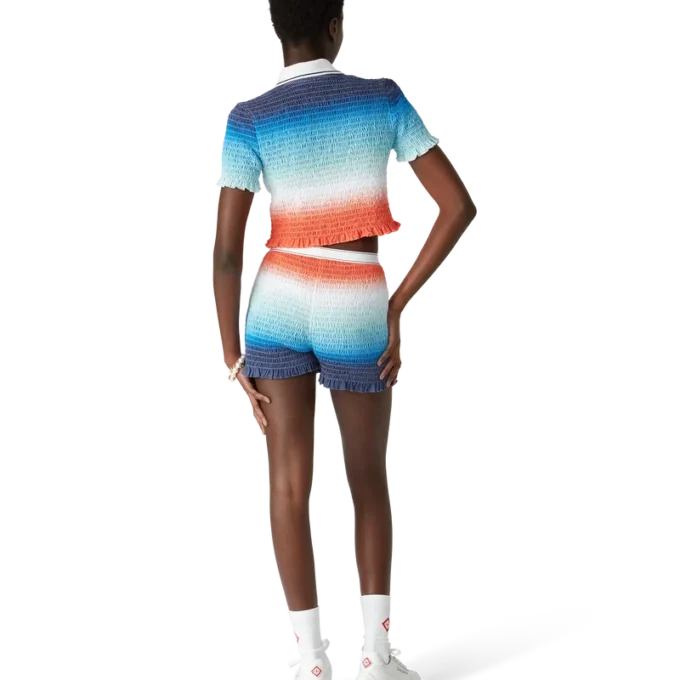 Gradient Cropped Polo Shirt Gradient Cropped Polo Shirt