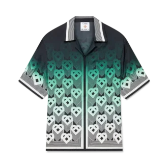 Gradient Monogram kortærmet silke-skjorte