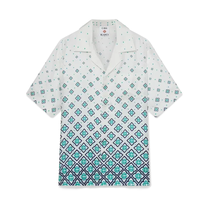 Gradient Monogram kortærmet silke-skjorte