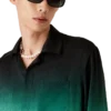 Gradient Ping Pong Jacquard langærmet silke-skjorte Gradient Ping Pong Jacquard langærmet silke-skjorte
