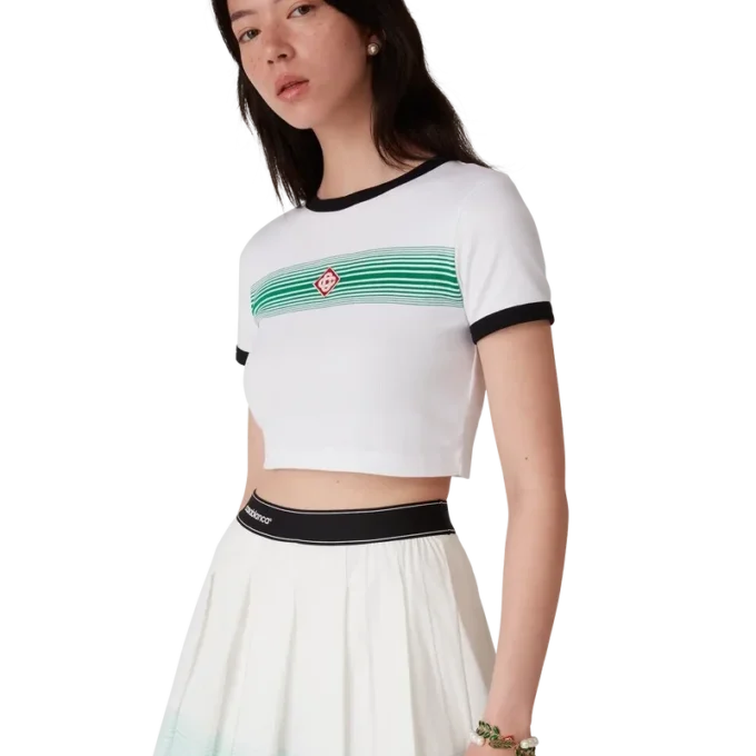 Gradient Stripe Ringer T-shirt