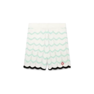 Gradient Wave bomuldsshorts i hæklet design