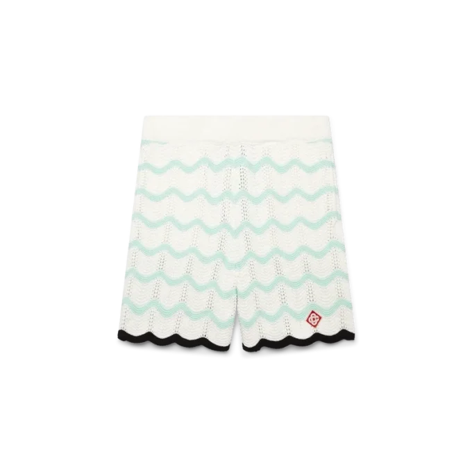 Gradient Wave bomuldsshorts i hæklet design Gradient Wave bomuldsshorts i hæklet design