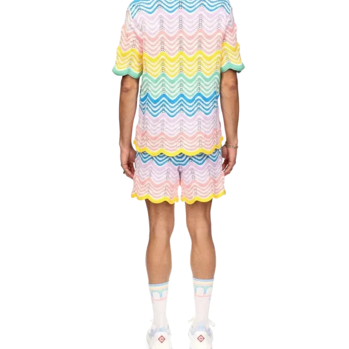 Gradient Wave Knit Skjorte Gradient Wave Knit Skjorte