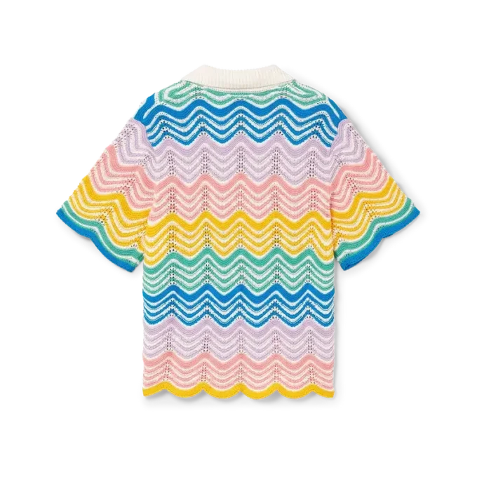 Gradient Wave Knit Skjorte Gradient Wave Knit Skjorte