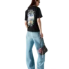 Graffiti-distressed denimjeans Graffiti-distressed denimjeans