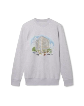 Gråmeleret Fifth Avenue-sweatshirt