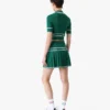 Grøn, kort strikket poloshirt