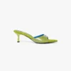 Grønne mule-sandaler med hæl