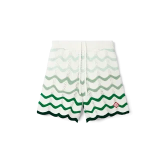 Hæklede shorts med bølget farveovergang