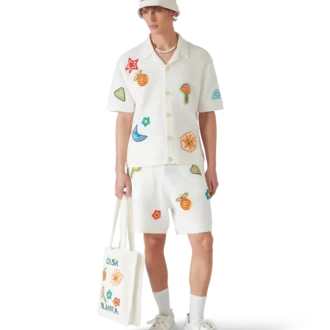 Hæklede shorts med mønster