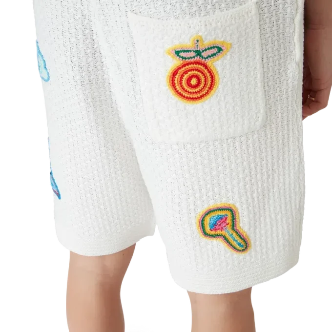 Hæklede shorts med mønster