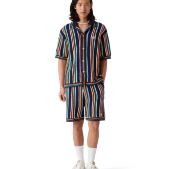 Hæklede stribede shorts