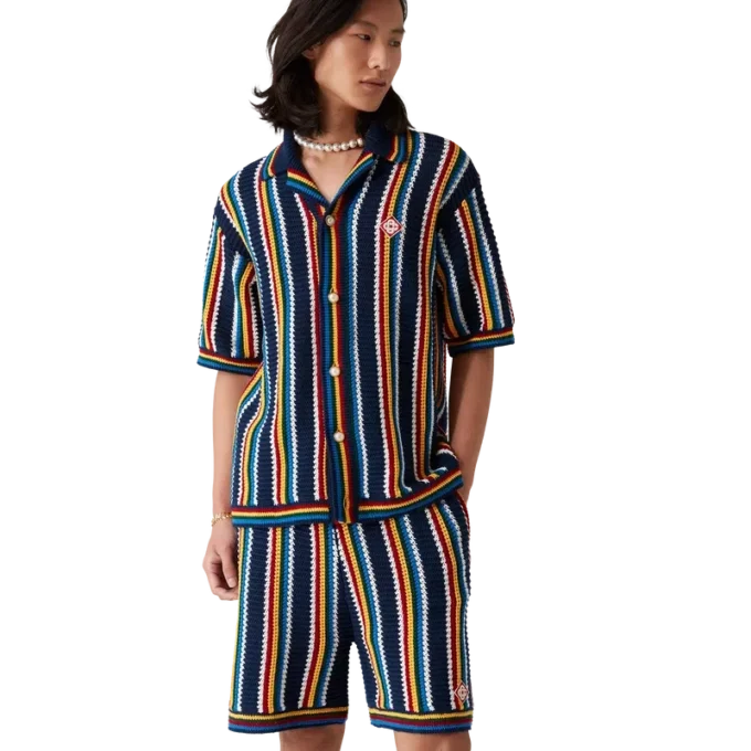 Hæklede stribede shorts Hæklede stribede shorts