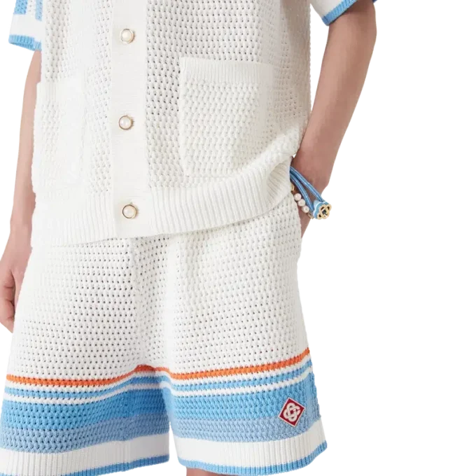Hæklede tennisshorts i bomuld Hæklede tennisshorts i bomuld