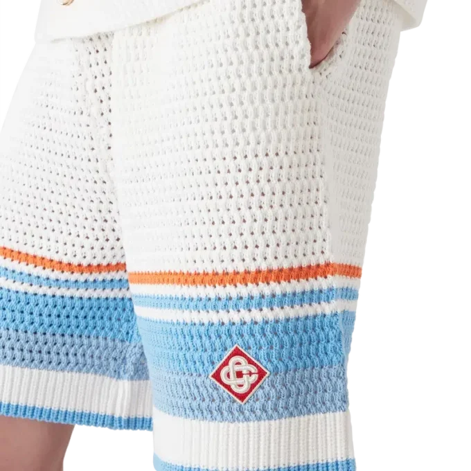 Hæklede tennisshorts i bomuld Hæklede tennisshorts i bomuld