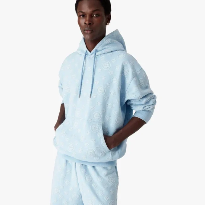 Hættetrøje med applikeret monogram Hættetrøje med applikeret monogram