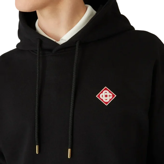 Hættetrøje med diamantlogo