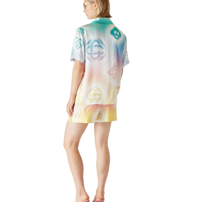 Halftone Logo Silk Shorts Halftone Logo Silk Shorts