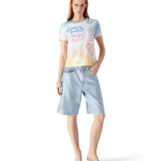Halftone Logo T-shirt med korte ærmer og tætsiddende pasform på shorts