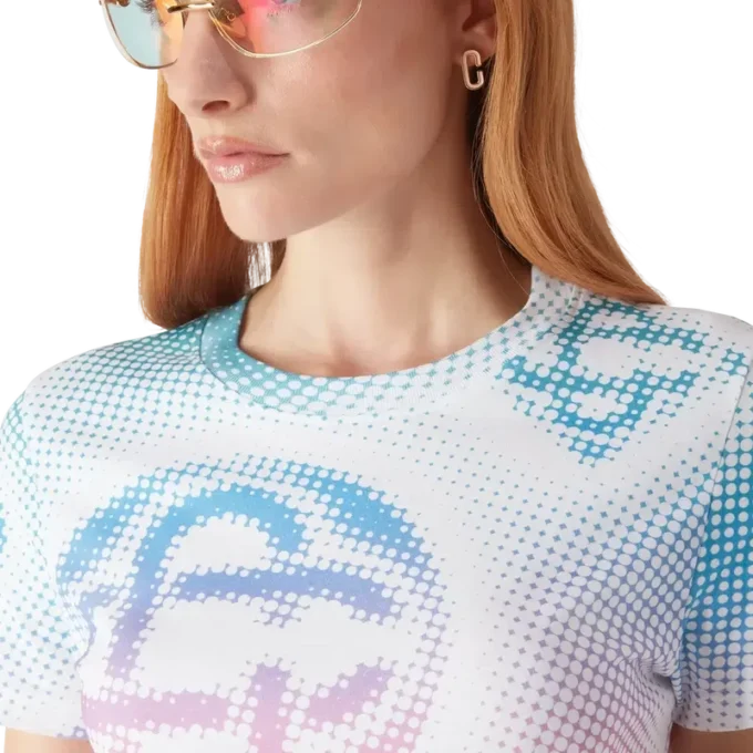 Halftone Logo T-shirt med korte ærmer og tætsiddende pasform på shorts