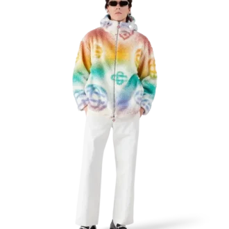 Halftone Monogram Fleece-jakke