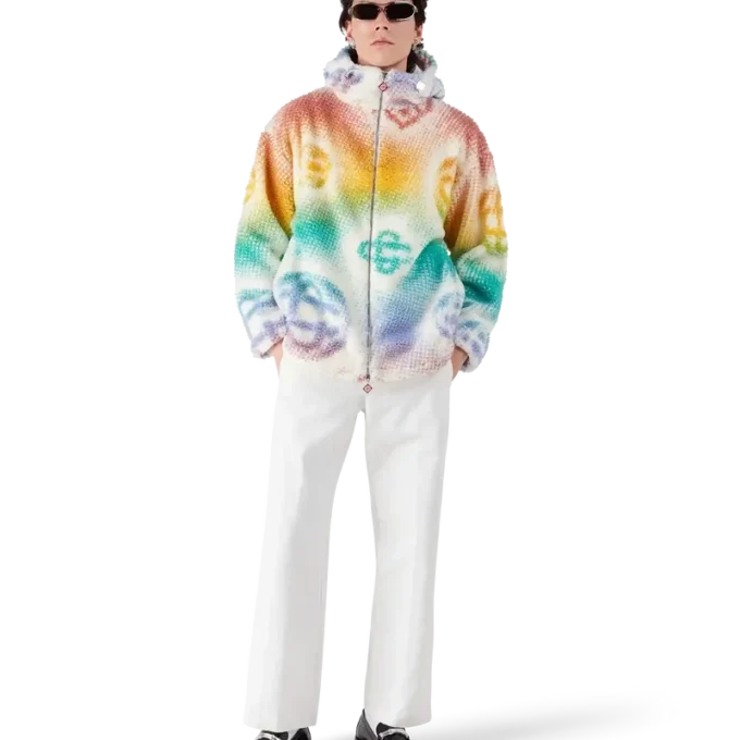 Halftone Monogram Fleece-jakke