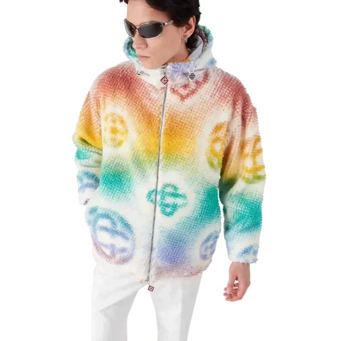 Halftone Monogram Fleece-jakke