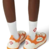 Herre Court orange og hvide sneakers