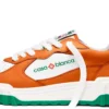 Herre Court orange og hvide sneakers