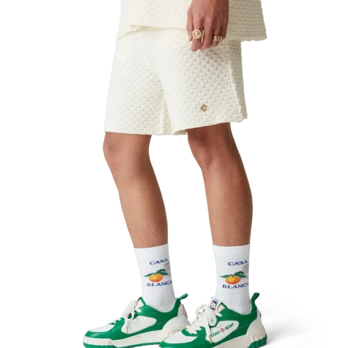 Court grøn og hvid herresneaker