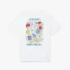 Hvid kortærmet Short-T-shirt med graffiti