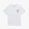 Hvid kortærmet Short-T-shirt med graffiti